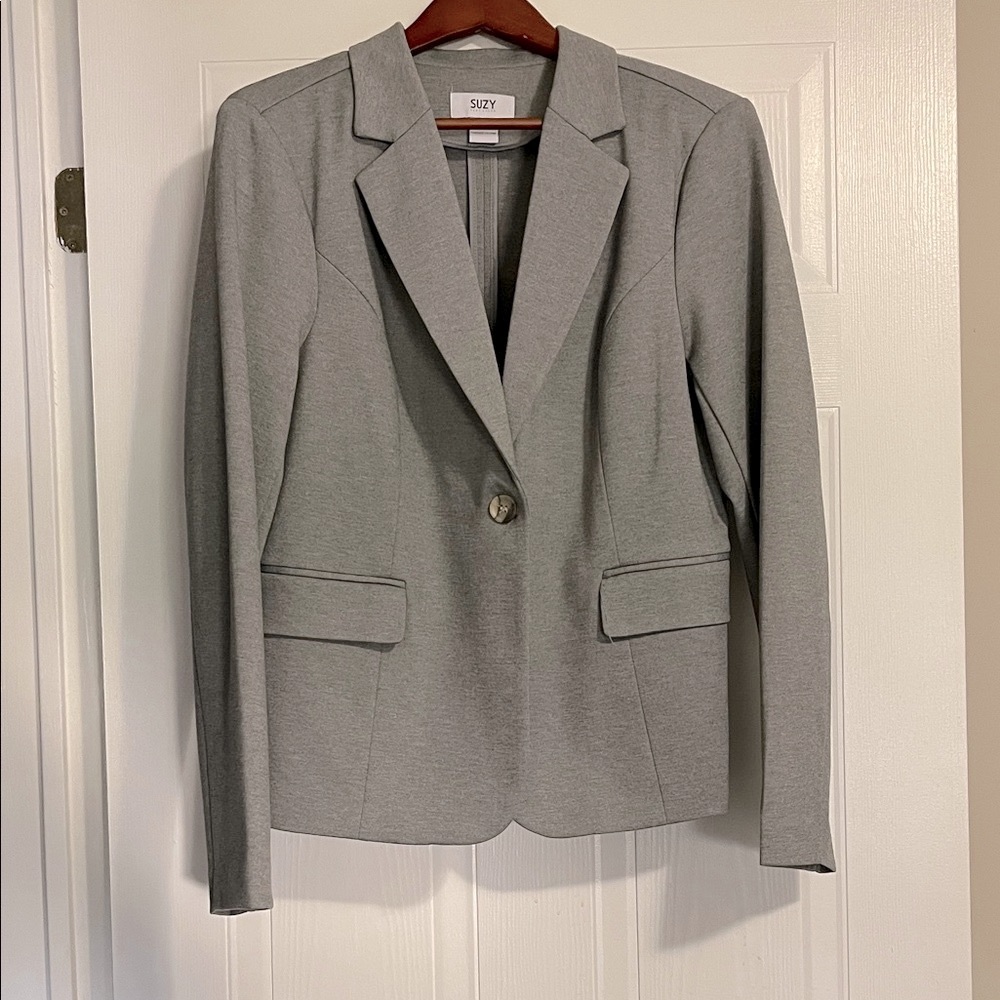 NEW Suzy Shier Classic Gray Blazer